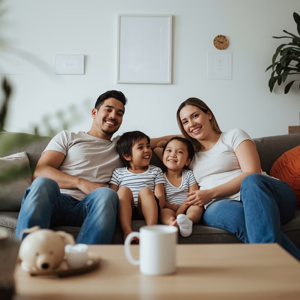 Happy Long Beach family protected by eco-friendly pest control services